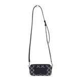 セリーヌ CELINE トリオンフ ホリゾンタル ポーチ 10L272EV5.36SB ショルダーバッグ キャンバス レザー ブラック レディース【中古】【ABランク】