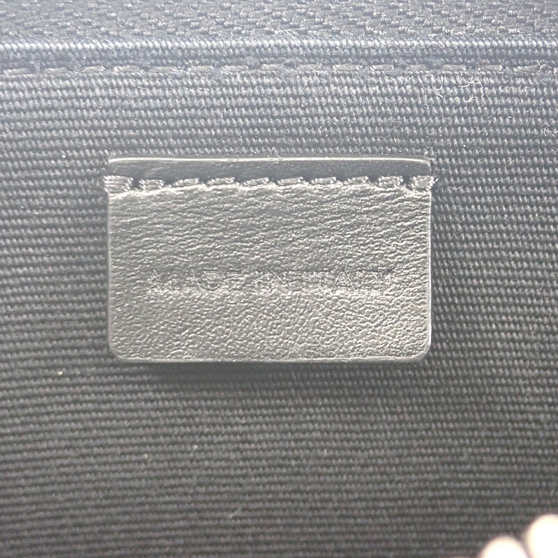 セリーヌ CELINE トリオンフ ホリゾンタル ポーチ 10L272EV5.36SB ショルダーバッグ キャンバス レザー ブラック レディース【中古】【ABランク】