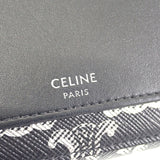 セリーヌ CELINE トリオンフ ホリゾンタル ポーチ 10L272EV5.36SB ショルダーバッグ キャンバス レザー ブラック レディース【中古】【ABランク】
