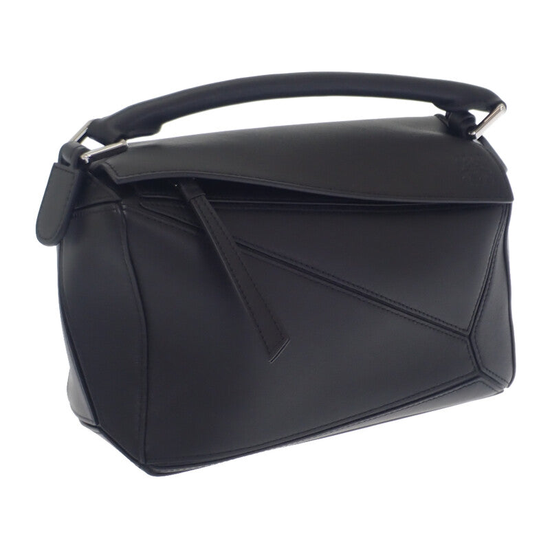 ロエベ LOEWE パズル スモール A510S21XA9_0079 ショルダーバッグ カーフ ブラック シルバー金具 レディース【中古】【Aランク】