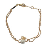 セリーヌ CELINE パール 461HA6PRB.01GI ブレスレット メタル ゴールド アイボリー レディース【中古】【Aランク】