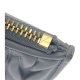 ミュウミュウ MIUMIU マテラッセ コインケース 5MB06M_2FPP_F0164 カードケース ラムスキン パールグレー ゴールド金具 レディース【中古】【Aランク】