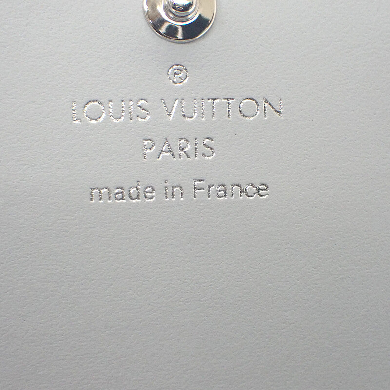 ルイヴィトン LOUIS VUITTON ポルトフォイユ・イリスコンパクト 日本限定 M11802 二つ折り財布 モノグラムマヒナ ホワイト ブルー シルバー金具 レディース メンズ【中古】【Aランク】