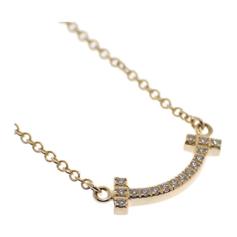 蒂芙尼 TIFFANY&Co. Smile 項鍊 迷你款 62617683 項鍊 K18黃金 鑽石 女士【中古品】【A級】