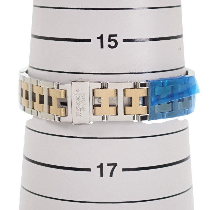 エルメス HERMES クリッパー CL4.220 腕時計 ステンレススチール GP クオーツ アイボリー文字盤 レディース【中古】【Aランク】