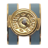 エルメス HERMES ミニポップH ピアス メタル ブルー ゴールド金具 レディース【中古】【ABランク】