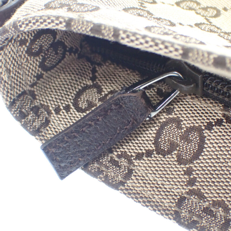 グッチ GUCCI GGキャンバスショルダー ウェビングライン 189749KQWGR9791 ショルダーバッグ GGキャンバス ベージュ ブラウン レディース メンズ【中古】【ABランク】