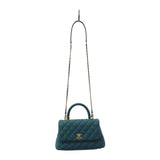 【商談中/対象者以外注文不可】シャネル CHANEL ココハンドル XS A92990 2WAYバッグ ハンドバッグ キャビアスキン グリーン レディース【中古】【ABランク】