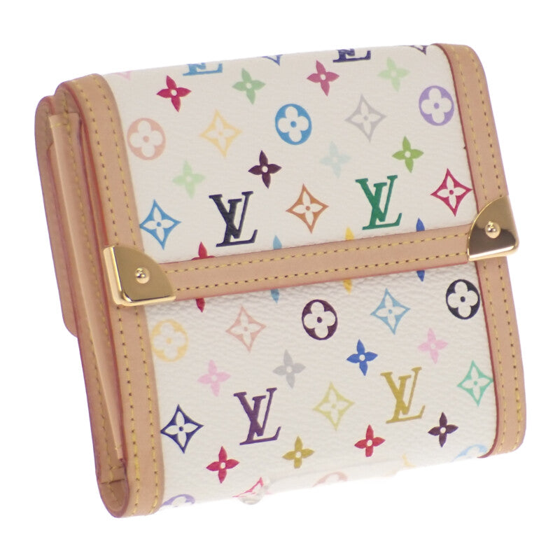 ルイヴィトン LOUIS VUITTON ポルトモネ・ビエカルトクレディ 村上隆 M92983 モノグラム 三つ折り財布 モノグラムマルチカラーキャンバス ホワイト マルチカラー ブロン ゴールド金具 レディース【中古】【Aランク】