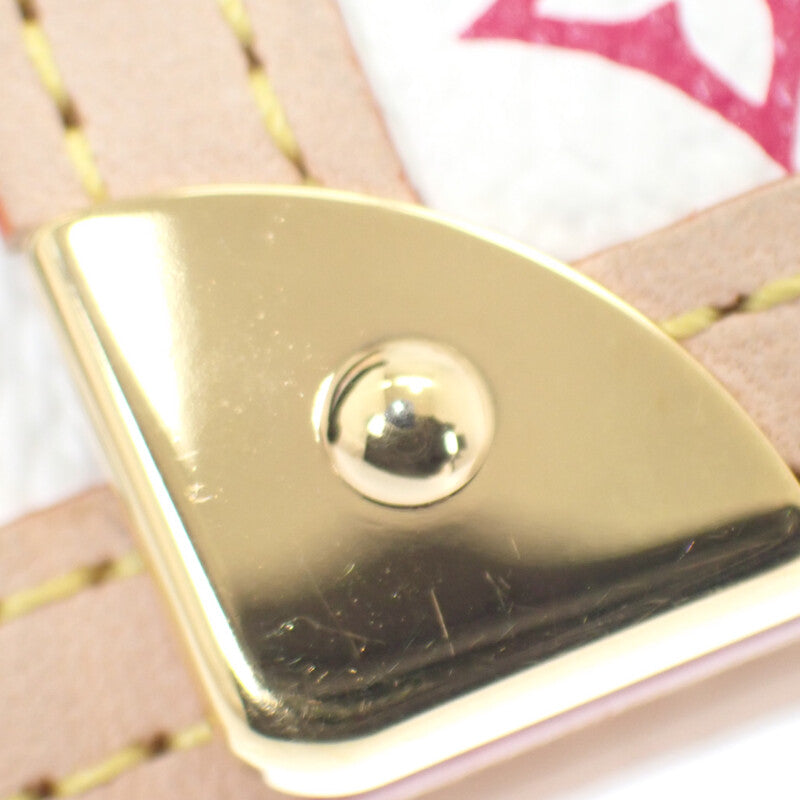 路易威登 LOUIS VUITTON 村上隆 M92983 Monogram Porte Monnaie Billet Credit 三折錢包 Monogram Multicolor 帆布 白色 多色 Bron 金色金屬 女款【中古】【A級】