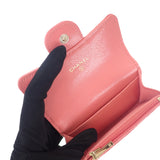 シャネル CHANEL クラシックフラップ AP4096 カードケース キャビアスキン ピンク ゴールド金具 レディース【中古】【Aランク】