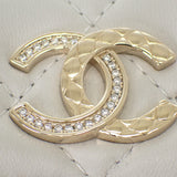 シャネル CHANEL フラップ AP4342 カードケース ラムスキン ライトグレー ゴールド金具 レディース【中古】【Aランク】