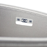 シャネル CHANEL フラップ AP4342 カードケース ラムスキン ライトグレー ゴールド金具 レディース【中古】【Aランク】