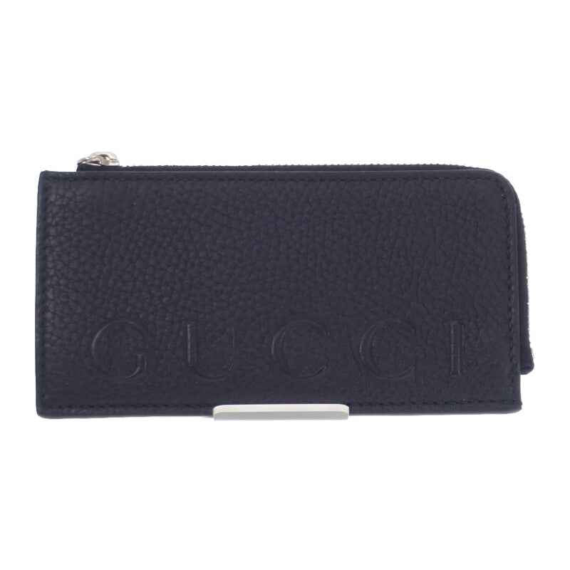 ★3日以内返品可★ 未使用 GUCCI グッチ ロゴ ジップカードケース 835073 ケース ブラック グレインレザー メンズ グッチ GUCCI ロゴ ジップ 835073AAE1W1000 カードケース カーフスキン