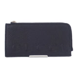 グッチ GUCCI ロゴ ジップ 835073AAE1W1000 カードケース カーフスキン ブラック シルバー金具 メンズ【中古】【Aランク】
