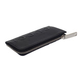 グッチ GUCCI ロゴ ジップ 835073AAE1W1000 カードケース カーフスキン ブラック シルバー金具 メンズ【中古】【Aランク】