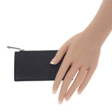 グッチ GUCCI ロゴ ジップ 835073AAE1W1000 カードケース カーフスキン ブラック シルバー金具 メンズ【中古】【Aランク】