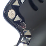 シャネル CHANEL CCスタッズ クリップ ヘアバンス ヘアアクセサリー プラスチック ブラック レディース【中古】【ABランク】