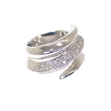 デザインジュエリー 13号 リング K18ホワイトゴールド ダイヤモンド レディース メンズ ユニセックス【中古】【Aランク】