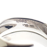 デザインジュエリー 13号 リング K18ホワイトゴールド ダイヤモンド レディース メンズ ユニセックス【中古】【Aランク】
