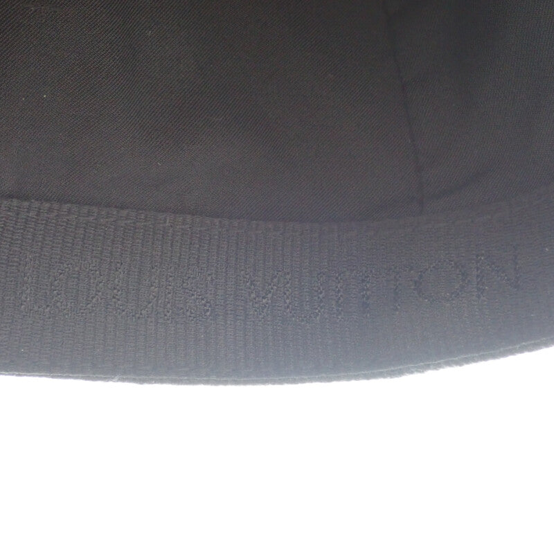 ルイヴィトン LOUIS VUITTON モノグラム エッセンシャル M76585 キャップ コットン レザー ブラック メンズ【中古】【Aランク】