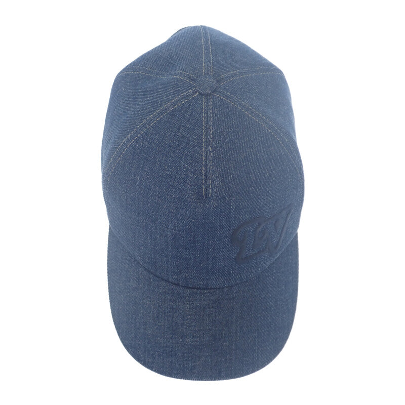 ルイヴィトン LOUIS VUITTON キャスケット・LV デニム M7009L キャップ コットン インディゴ ブルー メンズ【中古】【Aランク】