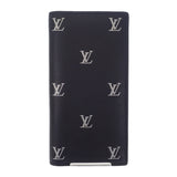 ルイヴィトン LOUIS VUITTON ポルトフォイユ・ブラザ NM M83190 長財布 カーフ ブラック シルバー シルバー金具 メンズ【中古】【ABランク】
