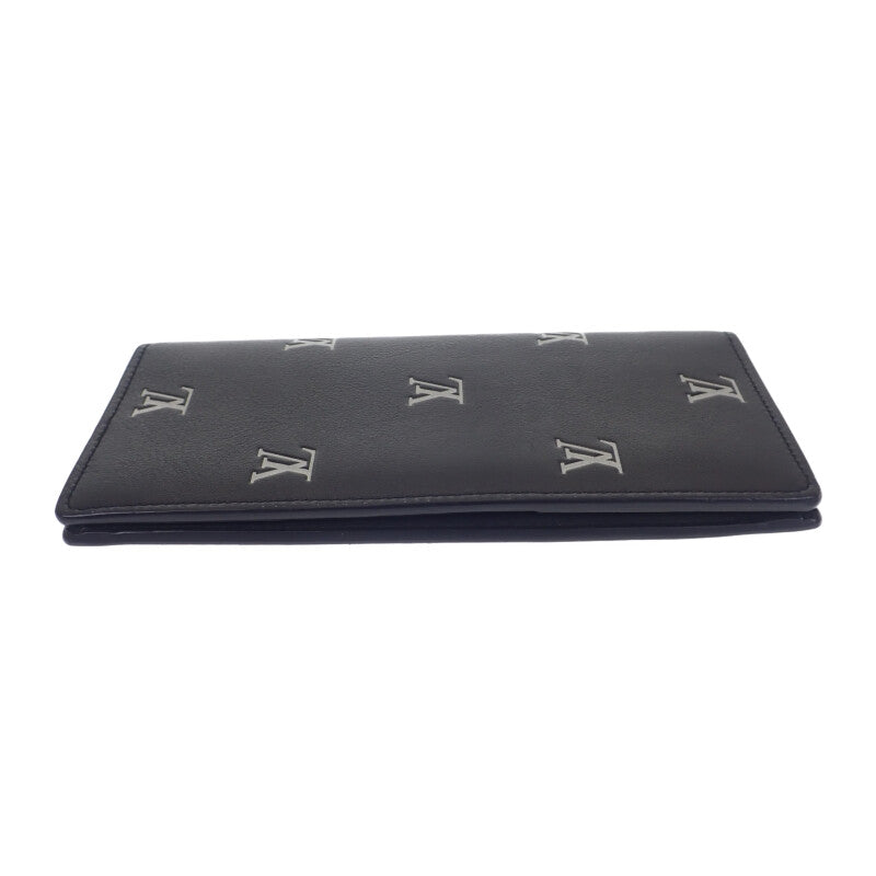 LOUIS VUITTON Portefeuille Brazza NM M83190 Long Wallet Calf Black Silver Silver Hardware Men's【Used】【AB Rank】