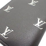 ルイヴィトン LOUIS VUITTON ポルトフォイユ・ブラザ NM M83190 長財布 カーフ ブラック シルバー シルバー金具 メンズ【中古】【ABランク】