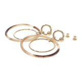 エルメス HERMES アミュレットデュオ ピアス メタル バッファローホーン ブラウン ゴールド レディース【中古】【Aランク】