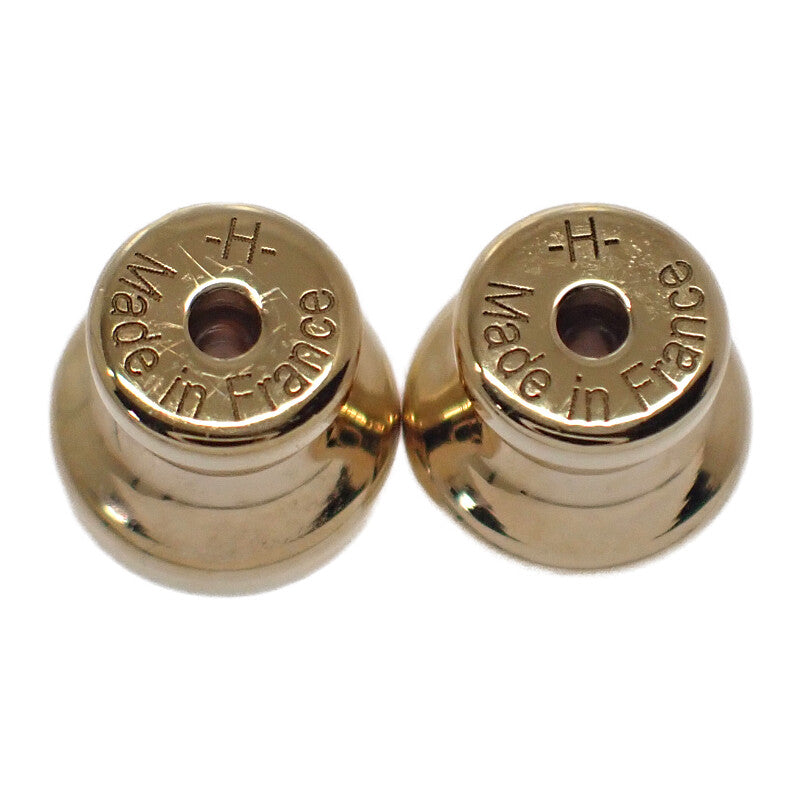 エルメス HERMES アミュレットデュオ ピアス メタル バッファローホーン ブラウン ゴールド レディース【中古】【Aランク】