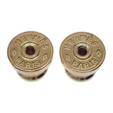 エルメス HERMES アミュレットデュオ ピアス メタル バッファローホーン ブラウン ゴールド レディース【中古】【Aランク】