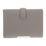 エルメス HERMES ベアン コンビ ネヴェルソ K刻印 三つ折り財布 ヴォーエプソン エタン エトゥープ シルバー金具 レディース【中古】【Aランク】