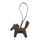 エルメス HERMES ロデオチャームPM W刻印 バッグチャーム ラムスキン エトゥープ アニョーミロ レディース【中古】【Aランク】