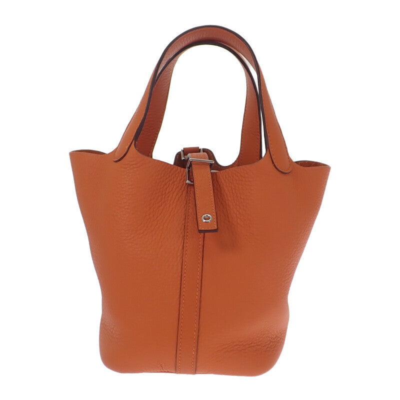 エルメス HERMES ピコタンロックPM ハンドバッグ トリヨンクレマンス オレンジミニアン シルバー金具 レディース【中古】【Aランク】