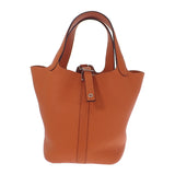 エルメス HERMES ピコタンロックPM ハンドバッグ トリヨンクレマンス オレンジミニアン シルバー金具 レディース【中古】【Aランク】