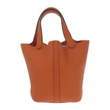 エルメス HERMES ピコタンロックPM ハンドバッグ トリヨンクレマンス オレンジミニアン シルバー金具 レディース【中古】【Aランク】