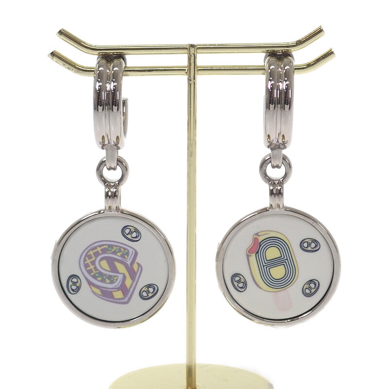 ◇エルメス◇ファニー アイスクリーム ピアス メタル ホワイト シルバー 両耳用 ◇エルメス◇ファニー アイスクリーム ピアス メタル ホワイト