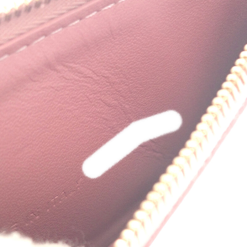 ディオール Dior レディ ディオールコスモス ジップカードホルダー S0965ONMJ_M77P カードケース ラムスキン ピンク ゴールド金具 レディース【中古】【ABランク】