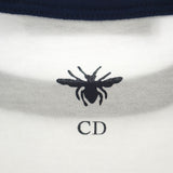 ディオール Dior Dioriviera XS 543T07A4537_X0883 半袖Tシャツ コットンジャージー ホワイト ネイビー レディース【中古】【Aランク】