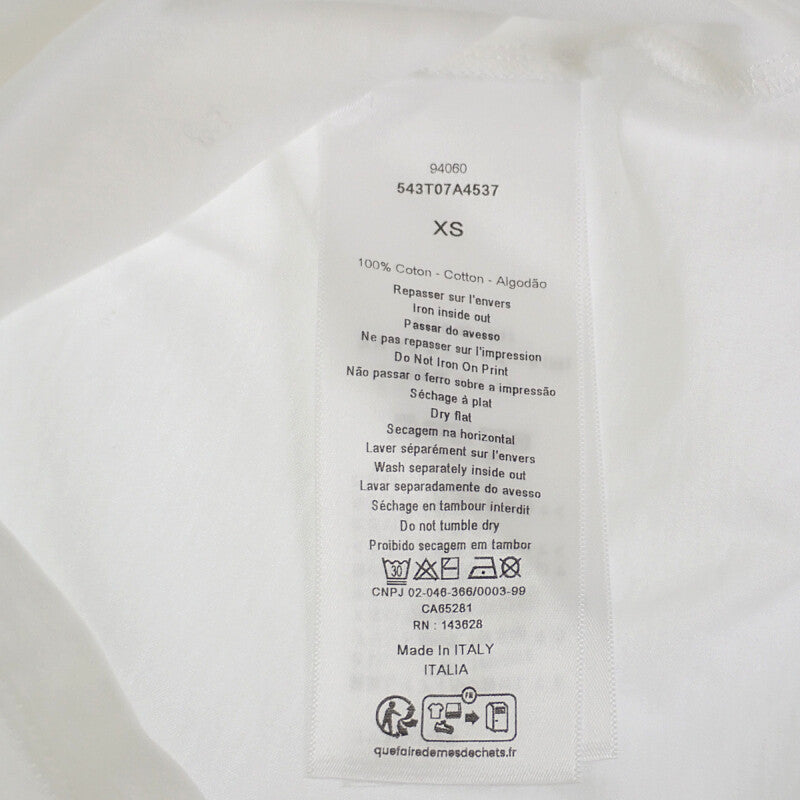 ディオール Dior Dioriviera XS 543T07A4537_X0883 半袖Tシャツ コットンジャージー ホワイト ネイビー レディース【中古】【Aランク】