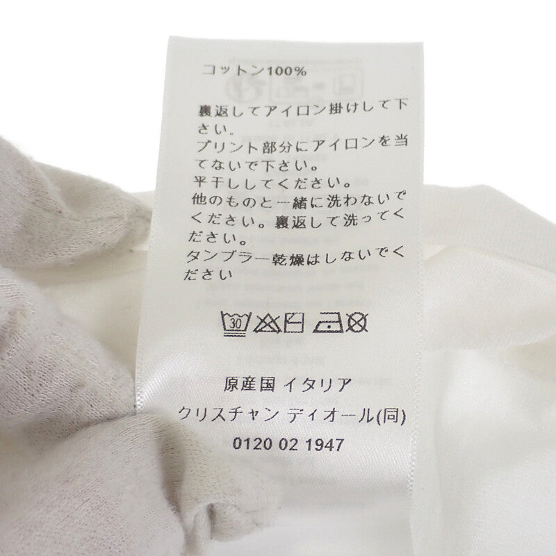 ディオール Dior Dioriviera XS 543T07A4537_X0883 半袖Tシャツ コットンジャージー ホワイト ネイビー レディース【中古】【Aランク】