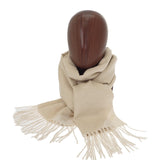 プラダ PRADA ジャガードイブニングスカーフ 1FS091_DGI_F0X0A ストール シルク カシミヤ ホワイト ゴールド レディース【中古】【Aランク】