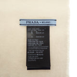プラダ PRADA ジャガードイブニングスカーフ 1FS091_DGI_F0X0A ストール シルク カシミヤ ホワイト ゴールド レディース【中古】【Aランク】