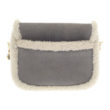 ディオール Dior Bobby ミディアム ショルダーバッグ スウェード ムートン グレー ゴールド金具 レディース【中古】【ABランク】