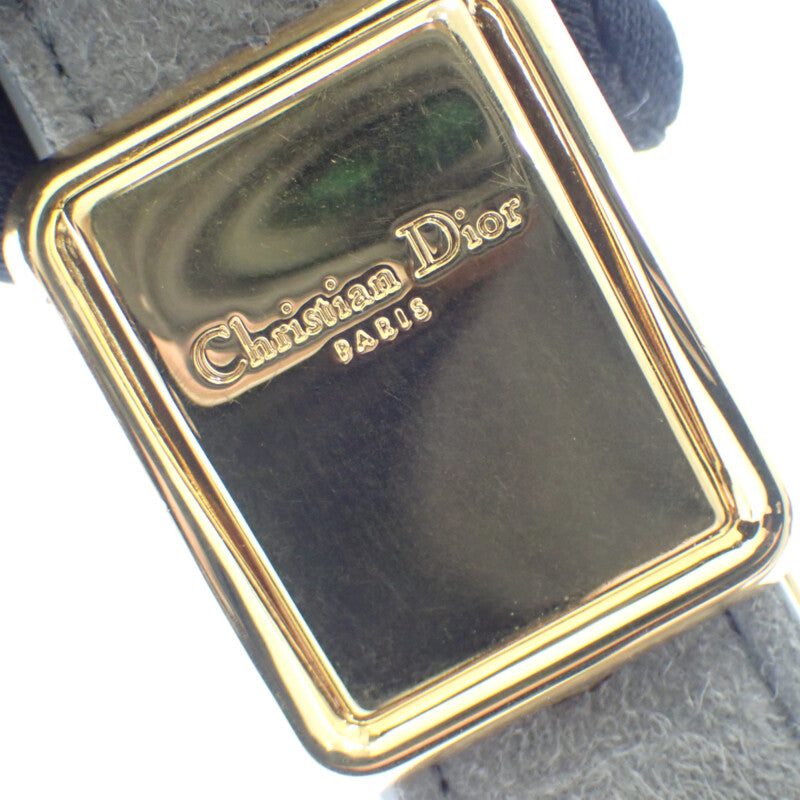 ディオール Dior Bobby ミディアム ショルダーバッグ スウェード ムートン グレー ゴールド金具 レディース【中古】【ABランク】