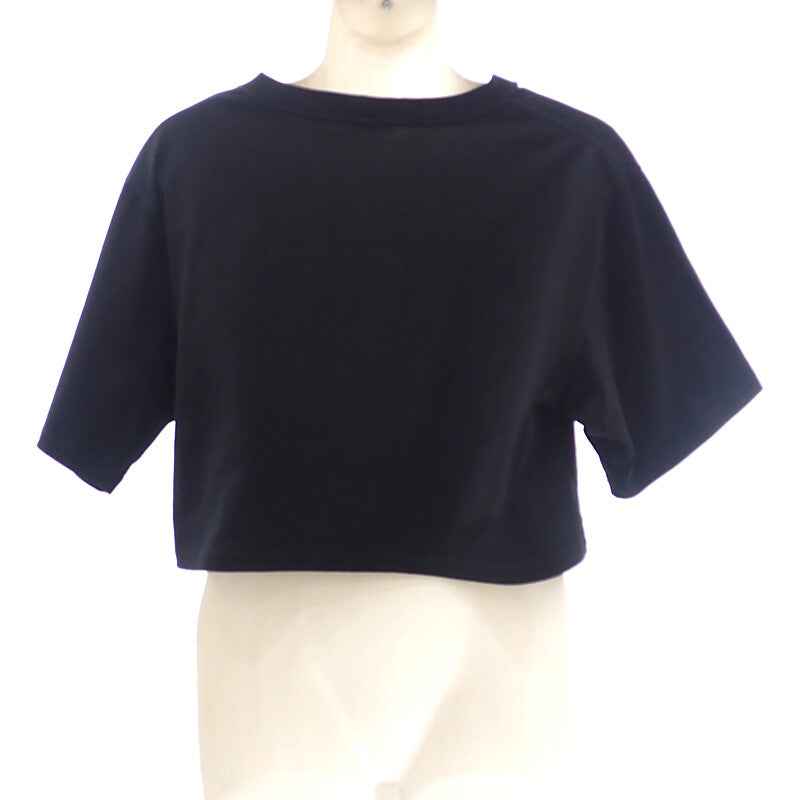 セリーヌ CELINE ロゴクロップドTシャツ S 2X761501F 半袖Tシャツ コットン ブラック レディース【中古】【Aランク】