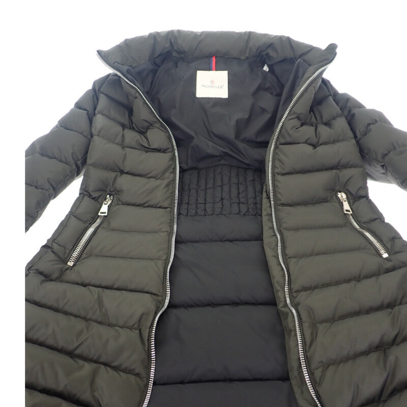 【商談中/対象者以外注文不可】モンクレール MONCLER OROPHIN ロング 3 C20934985305_54155 ダウンジャケット ナイロン ラムスキン カーキ レディース【中古】【ABランク】
