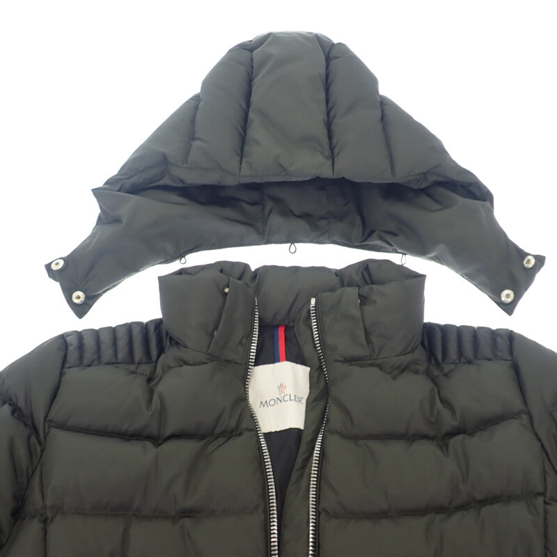 モンクレール MONCLER OROPHIN ロング 3 C20934985305_54155 ダウンジャケット ナイロン ラムスキン カーキ レディース【中古】【ABランク】