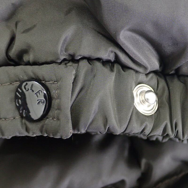 【商談中/対象者以外注文不可】モンクレール MONCLER OROPHIN ロング 3 C20934985305_54155 ダウンジャケット ナイロン ラムスキン カーキ レディース【中古】【ABランク】